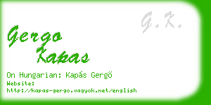 gergo kapas business card