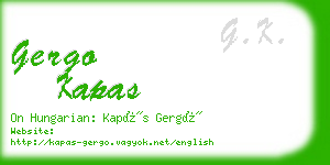 gergo kapas business card